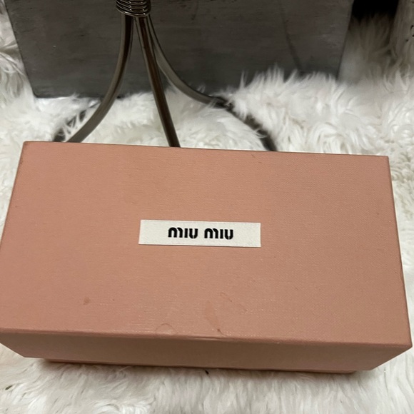 Miu Miu Accessories - #SOLD#. Miu Miu Glasses Frames w/ Case, Gold Glitter Oversized Sunglasses